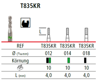 TURBO diamant, válec, oblé hrany