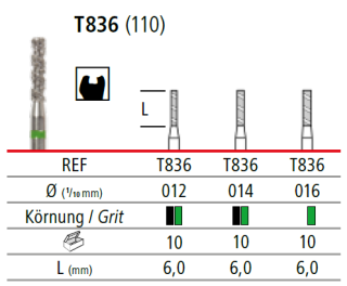 TURBO diamant, válec (L = 6 mm)
