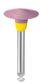 Leštící guma EVE DIAPOL®, růžová čočka, střední, 10 × 2,5 mm