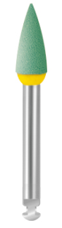 Leštící guma EVE DIACERA, zelená špička, střední, 4 × 10 mm