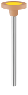 Leštící guma EVE DIACERA, kruh, jemná, 11 × 2 mm