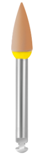 Leštící guma EVE DIACERA, červená špička, jemná, 4 × 10 mm