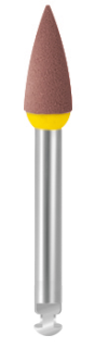 Leštící guma EVE DIAPRO, červená špička, střední, 4 × 10 mm