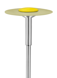 Leštící guma EVE DIAPRO, žlutý disk, jemná, 20 × 1 mm