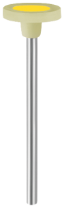 Leštící guma EVE DIAPRO, kruh, jemná, 11 × 2 mm