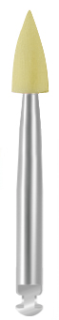 Leštící guma EVE DIAPRO, žlutá špička, jemná, 3 × 7,5 mm