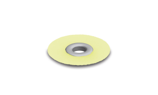 Leštící kotouček EVE FLEXI-D, žlutý disk, jemný, 10 × 0,14 mm