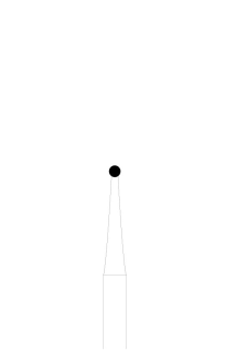 Růžicový vrták, kulička, příčný řez, do červeného kolénka, Ø 0,8 mm
