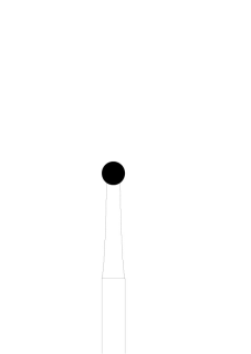 Růžicový vrták, kulička, příčný řez, do červeného kolénka, Ø 1,6 mm