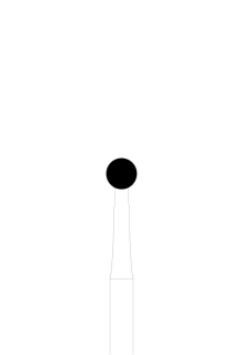 Růžicový vrták, kulička, příčný řez, do červeného kolénka, Ø 2,1 mm