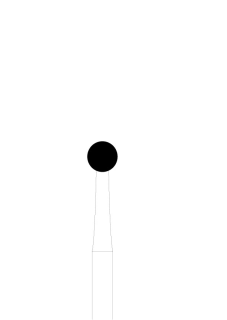 Růžicový vrták, kulička, příčný řez, do červeného kolénka, Ø 2,3 mm