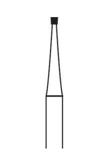 Tvrdokovová finírka, obrácený kónus, do mikromotoru, Ø 0,6 mm
