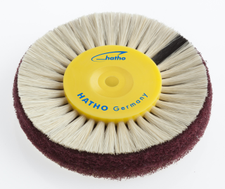 Kartáč HATHO Ideal, hrubý, bílý, Scotch Brite rouno - jemné
