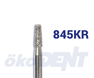Diamantový vrtáček, červený kónus, oblé hrany (L = 4 mm), do modrého kolénka, jemná zrnitost, Ø 1,8 mm – 806 204 544 514 018