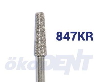 Diamantový vrtáček, červený kónus, oblé hrany (L = 8 mm), do mikromotoru, jemná zrnitost, Ø 2,3 mm – 806 104 546 514 023