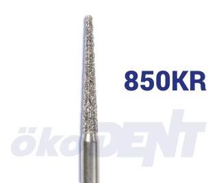 Diamantový vrtáček, modrý kónus, oblé hrany (L = 10 mm), do červeného kolénka, střední zrnitost, Ø 1,8 mm – 806 313 553 524 018