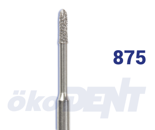 Diamantový vrtáček, modré torpédo s prodlouženým krčkem (L = 2 mm), do červeného kolénka, střední zrnitost, Ø 1 mm – 806 313 535 524 010