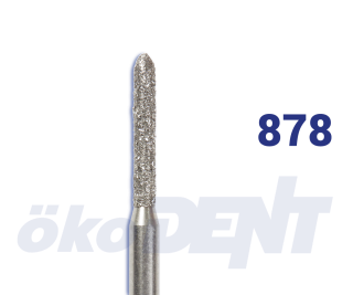 Diamantový vrtáček, modré torpédo (L = 8 mm), do modrého kolénka, střední zrnitost, Ø 1,2 mm – 806 204 289 524 012