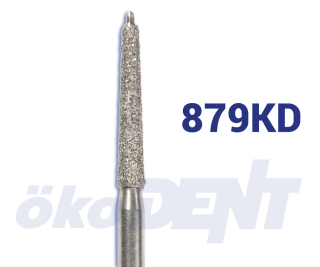 Diamant s vodící špičkou, zelené torpédo, kónické (L = 10 mm), do červeného kolénka, hrubá zrnitost
