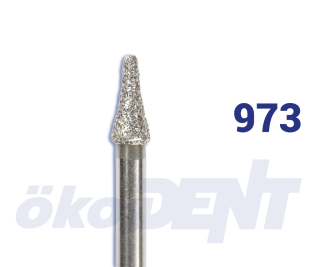 Diamant k okluzální preparaci, modrý konkávní kónus, do modrého kolénka, střední zrnitost, Ø 2,1 mm – 806 204 466V 524 021