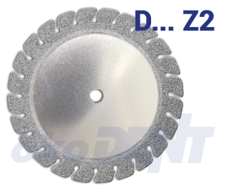 Diamantový disk, červený superflex, ozubený Z2, do mikromotoru, jemná zrnitost, Ø 19 mm