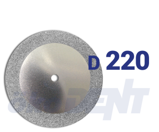 Červený diamantový disk, do mikromotoru, jemná zrnitost, Ø 22 mm