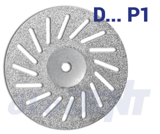 Diamantový disk, červený superflex, perforovaný P1, do mikromotoru, jemná zrnitost, Ø 22 mm