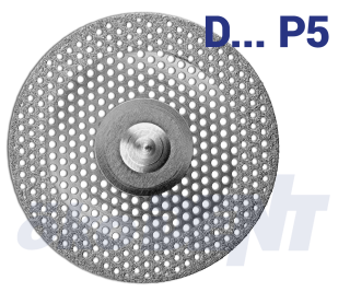 Diamantový disk, červený superflex, perforovaný P5, do mikromotoru, jemná zrnitost, Ø 22 mm