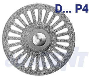 Diamantový disk, modrý superflex, perforovaný P4, do mikromotoru, střední zrnitost, Ø 22 mm