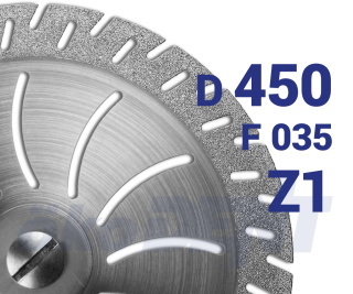 Modrý diamantový disk na sádru, do mikromotoru, střední zrnitost, Ø 45 mm