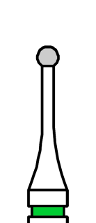 Růžicový vrtáček, kulička, úzký krček, do modrého kolénka, Ø 1,2 mm