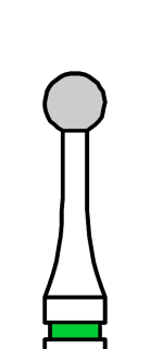 Růžicový vrtáček, kulička, úzký krček, do modrého kolénka, Ø 2,3 mm