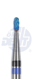 Tvrdokovová fréza Spiral Cut s rovnou čepelí na kov potažená BLUE-LINE, vajíčko, do mikromotoru, Ø 1,4 mm
