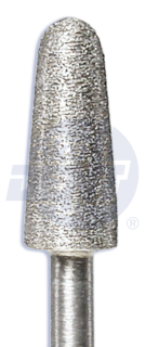 Modrý sintrovaný diamant, do mikromotoru, kónus, oblý, střední zrnitost, Ø 5 mm