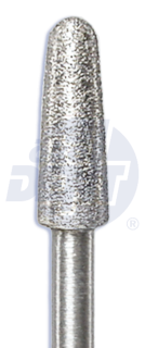 Modrý sintrovaný diamant, do mikromotoru, kónus, oblý, střední zrnitost, Ø 3,7 mm