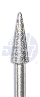 Červená sintrovaný diamant, do mikromotoru, špička, jemná zrnitost, Ø 3,7 mm