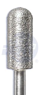 Černý sintrovaný diamant, do mikromotoru, válec, oblý, velmi hrubá zrnitost, Ø 5 mm