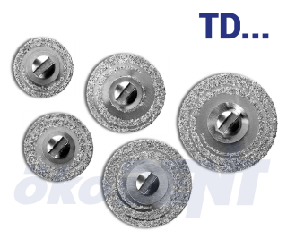 Modrý TURBO diamantový disk, do mikromotoru, střední zrnitost