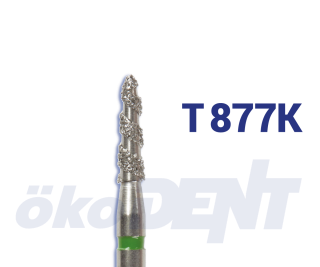 TURBO diamant, černé torpédo, kónické (L = 6 mm), do červeného kolénka, velmi hrubá zrnitost, Ø 1,8 mm