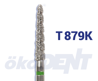 TURBO diamant, černé torpédo, kónické (L = 10 mm), do červeného kolénka, velmi hrubá zrnitost, Ø 2,1 mm