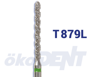 TURBO diamant, černé torpédo, dlouhé (L = 12 mm), do modrého kolénka, velmi hrubá zrnitost, Ø 1,2 mm