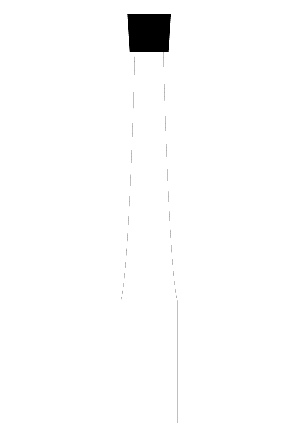 Tvrdokovová finírka, obrácený kónus, do mikromotoru, Ø 1,8 mm