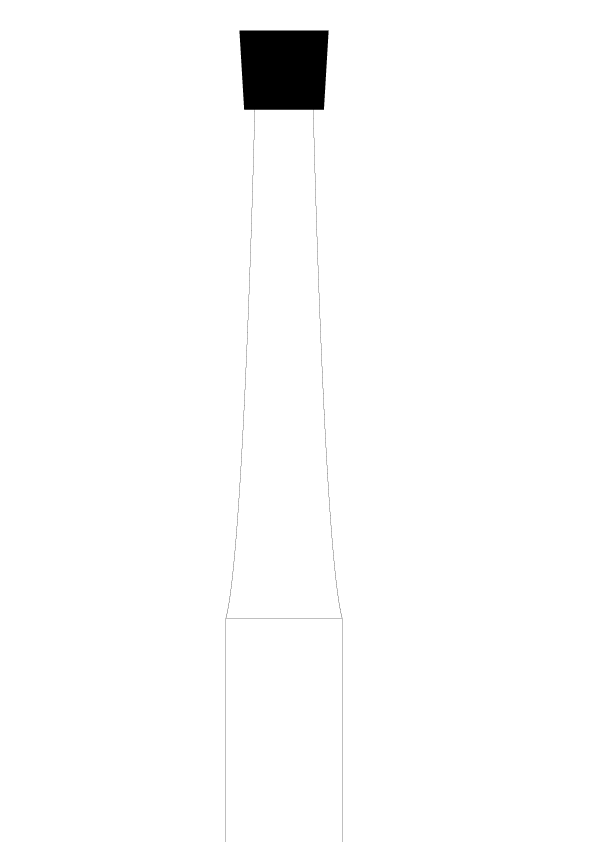 Tvrdokovová finírka, obrácený kónus, do mikromotoru, Ø 1,8 mm