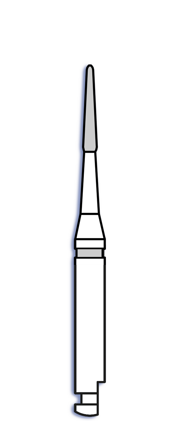 Diamant, Periodont, do modrého kolénka (L = 6,5 mm), velmi jemná zrnitost