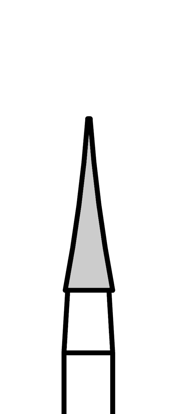 Diamantový vrtáček, modrý konkávní kónus, do mikromotoru, střední zrnitost, Ø 1,8 mm – 806 104 466 524 018