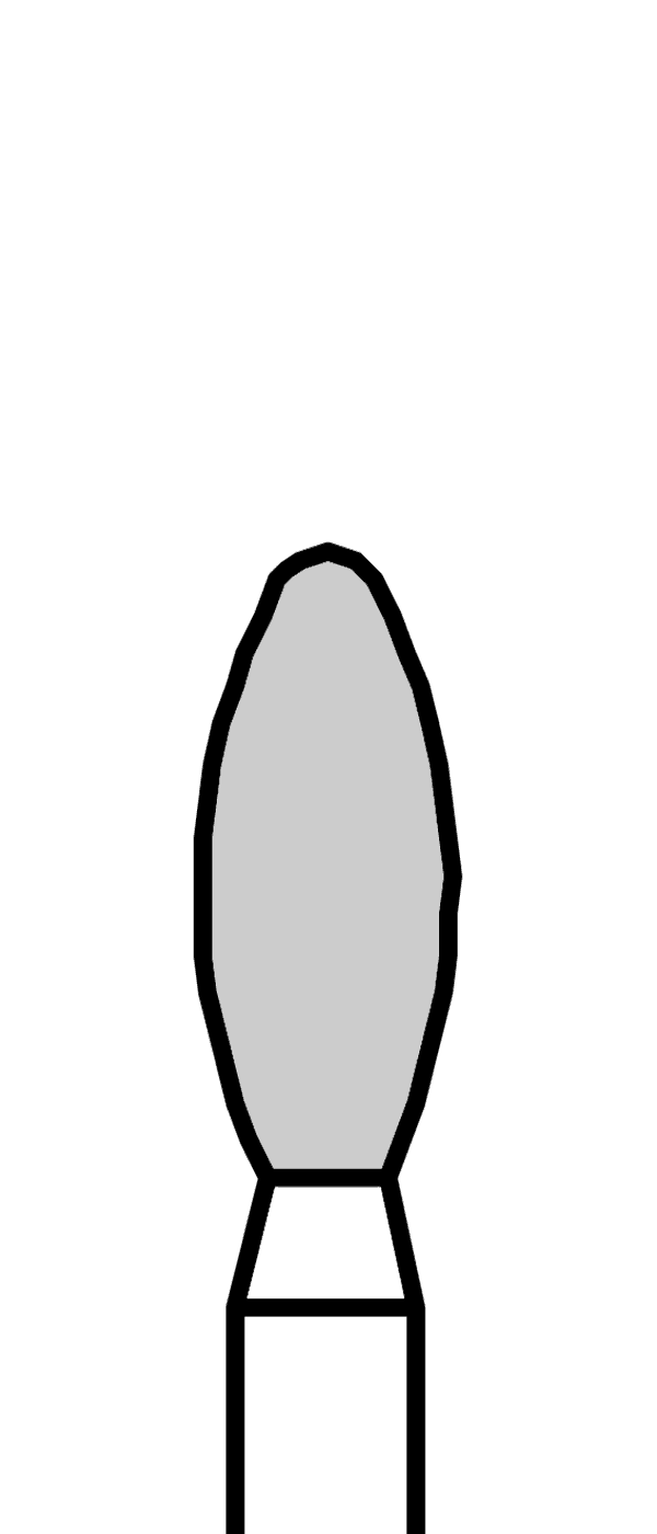 Diamantový vrtáček, zelené poupě, do červeného kolénka, hrubá zrnitost, Ø 2,5 mm – 806 313 263 534 025