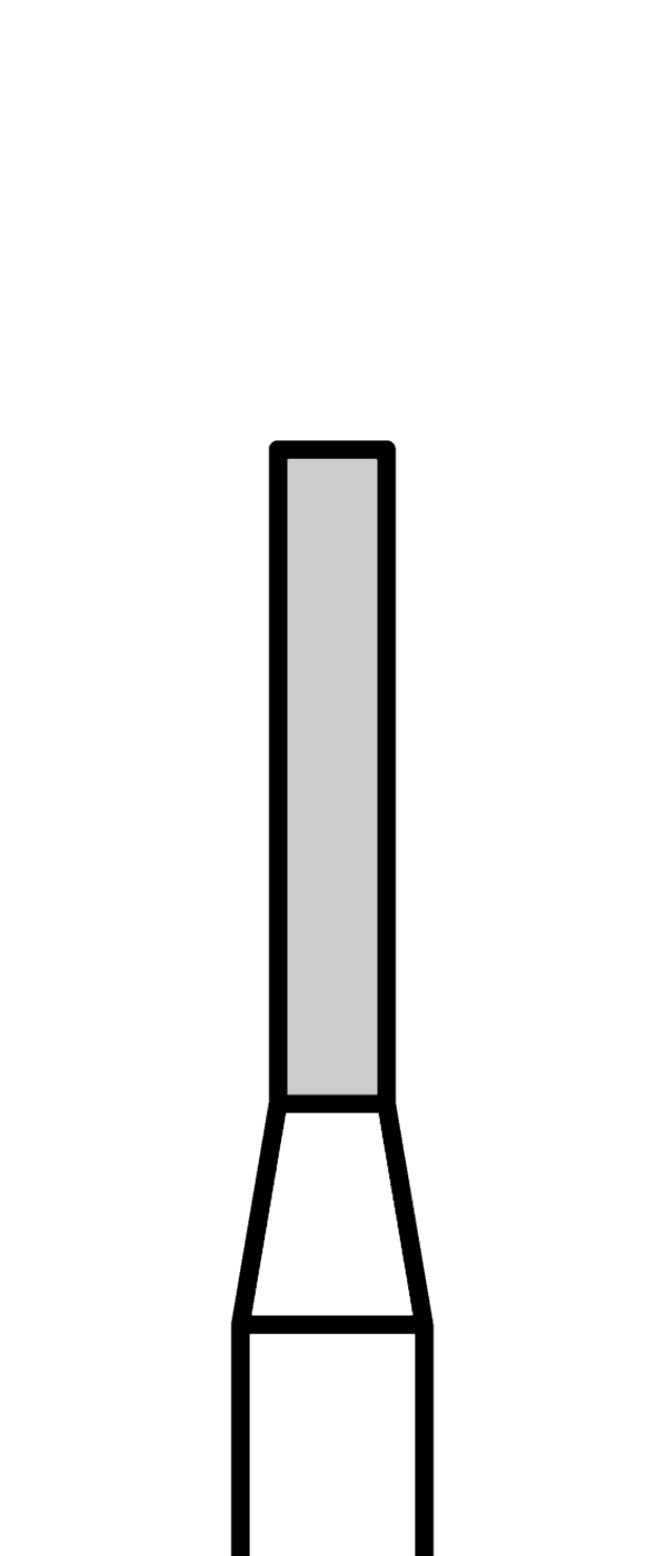 Diamantový vrtáček, černý válec (L = 6 mm), do modrého kolénka, velmi hrubá zrnitost, Ø 1,2 mm – 806 204 110 544 012