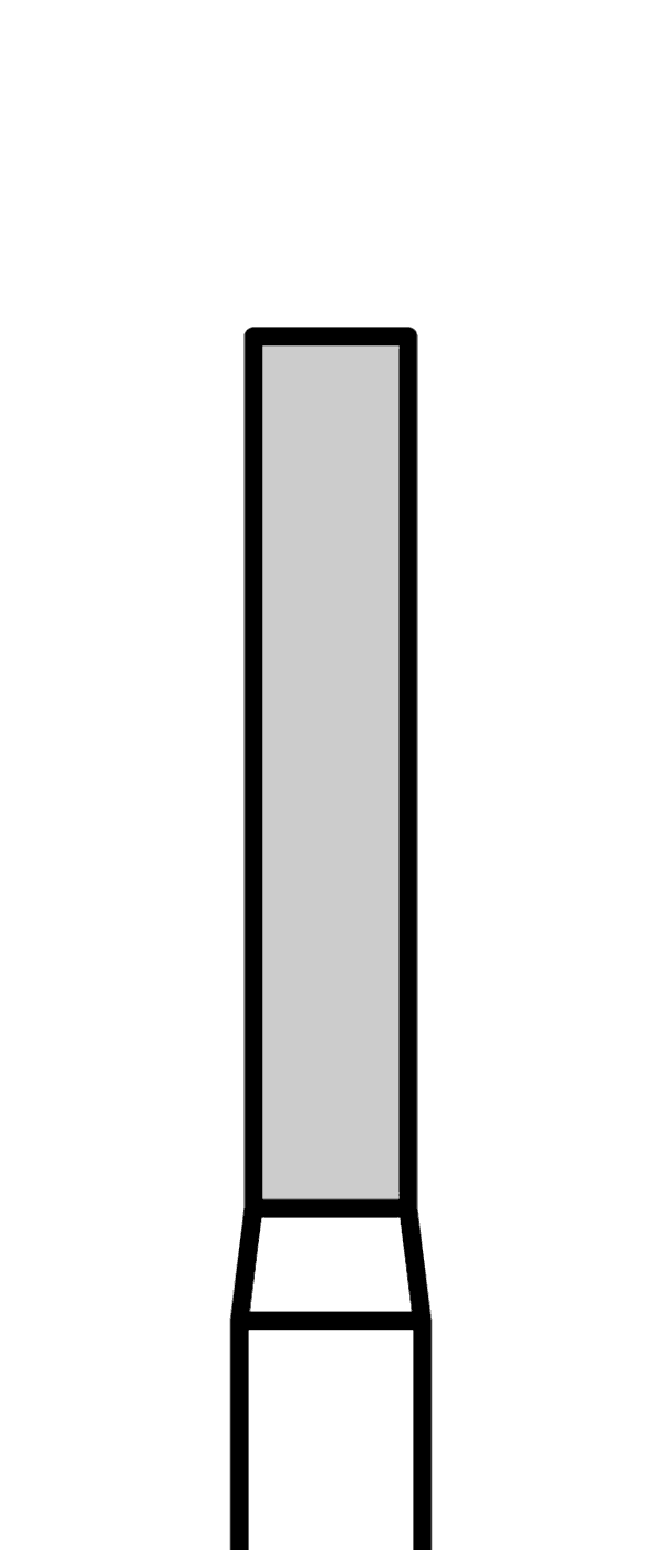 Diamantový vrtáček, žlutý válec (L = 8 mm), do červeného kolénka, velmi jemná zrnitost, Ø 1,6 mm – 806 314 111 504 016