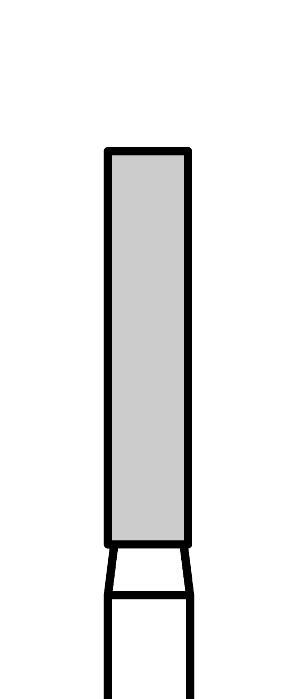 Diamantový vrtáček, černý válec (L = 8 mm), do červeného kolénka, velmi hrubá zrnitost, Ø 1,8 mm – 806 314 111 544 018