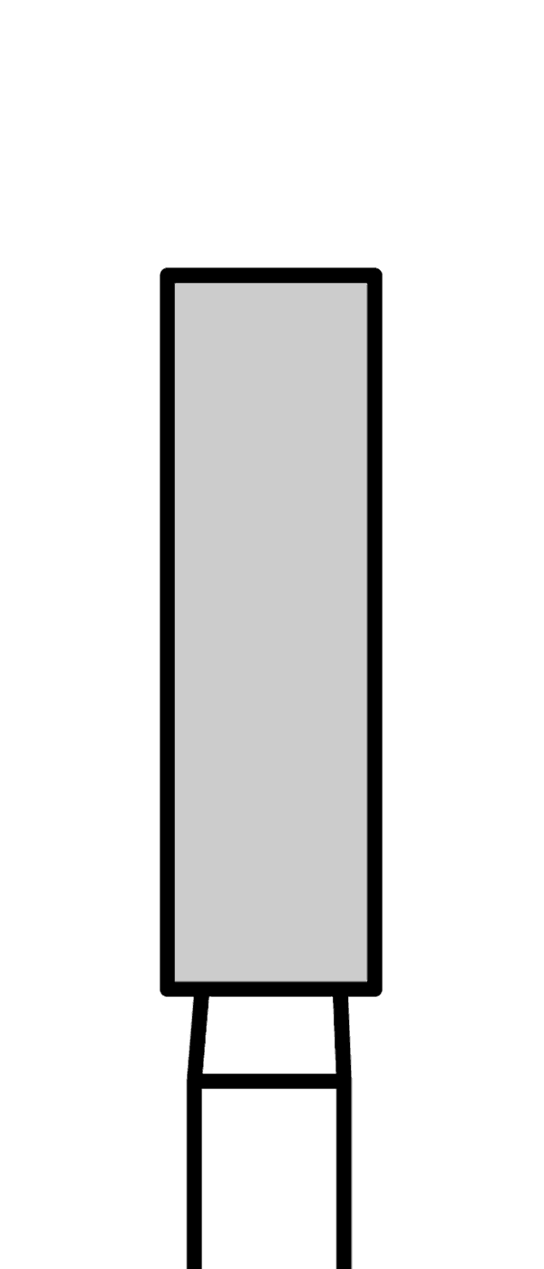 Diamantový vrtáček, zelený válec (L = 8 mm), do červeného kolénka, hrubá zrnitost, Ø 2,5 mm – 806 314 111 534 025